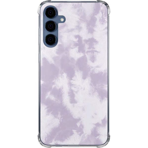 Purple and White Tie Dye Galaxy A35 5G Clear Case