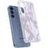 Purple and White Tie Dye Galaxy A35 5G Clear Case