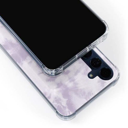 Purple and White Tie Dye Galaxy A35 5G Clear Case