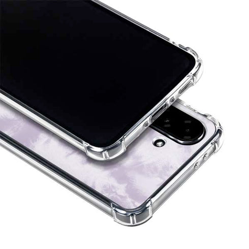 Purple and White Tie Dye Galaxy A36 5G Clear Case