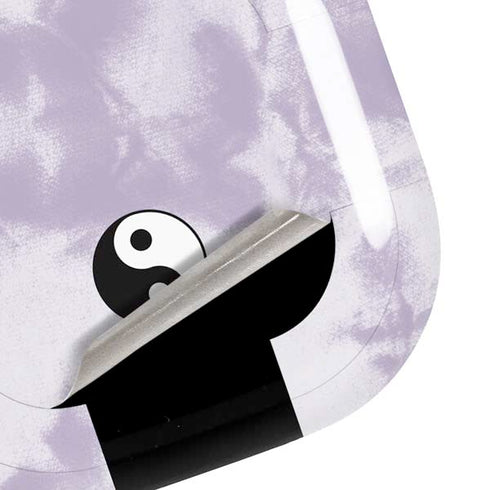 Purple and White Tie Dye Galaxy Buds Live Skin