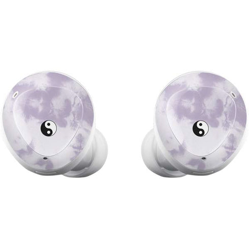 Purple and White Tie Dye Galaxy Buds Plus Skin