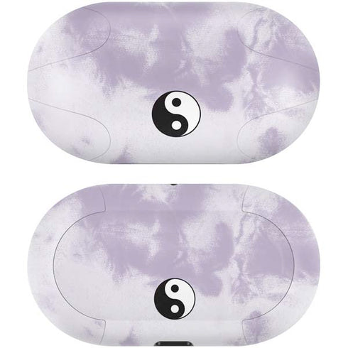 Purple and White Tie Dye Galaxy Buds Skin