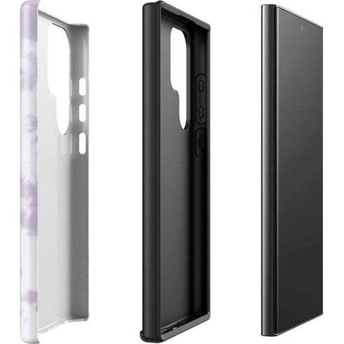 Purple and White Tie Dye Galaxy S23 Ultra Pro Case