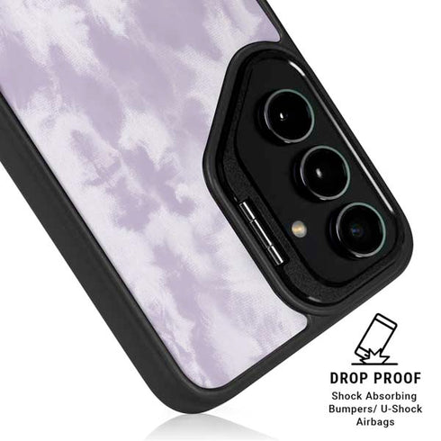 Purple and White Tie Dye Galaxy S25 Plus Kickstand Case
