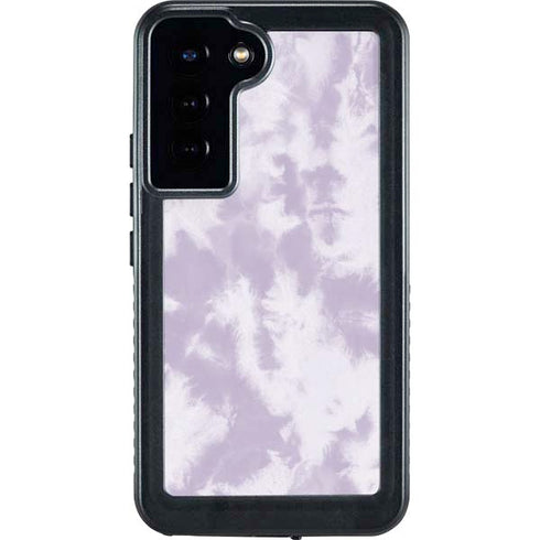 Purple and White Tie Dye Galaxy S24 Plus Waterproof Case
