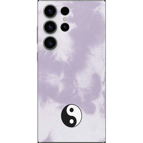 Purple and White Tie Dye Galaxy S25 Ultra Skin