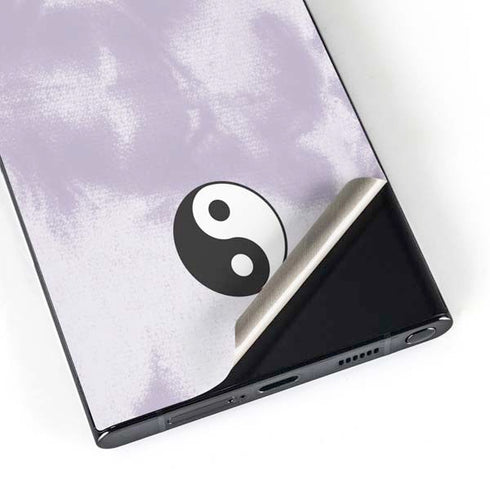 Purple and White Tie Dye Galaxy S25 Ultra Skin