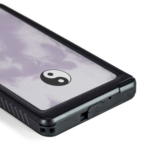 Purple and White Tie Dye Galaxy S24 Ultra Waterproof Case