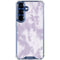 Purple and White Tie Dye Galaxy S25 Clear Case
