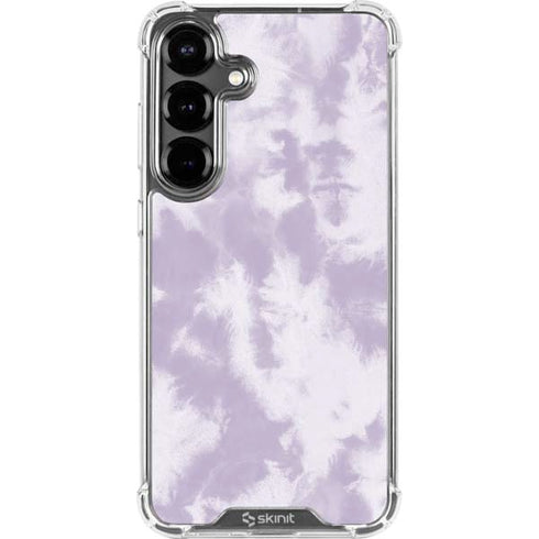 Purple and White Tie Dye Galaxy S26 Clear Case