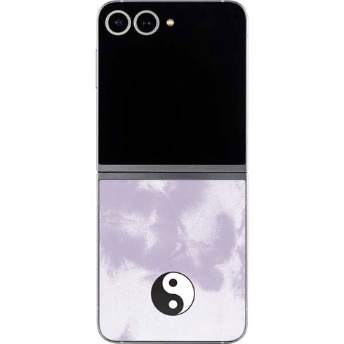Purple and White Tie Dye Galaxy Z Flip6 Skin