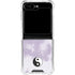 Purple and White Tie Dye Galaxy Z Flip6 Clear Case