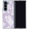 Purple and White Tie Dye Galaxy Z Fold5 5G Clear Case