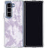 Purple and White Tie Dye Galaxy Z Fold5 5G Clear Case