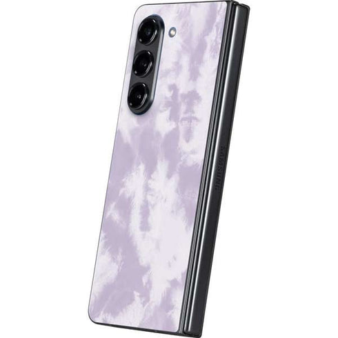 Purple and White Tie Dye Galaxy Z Fold5 5G Skin