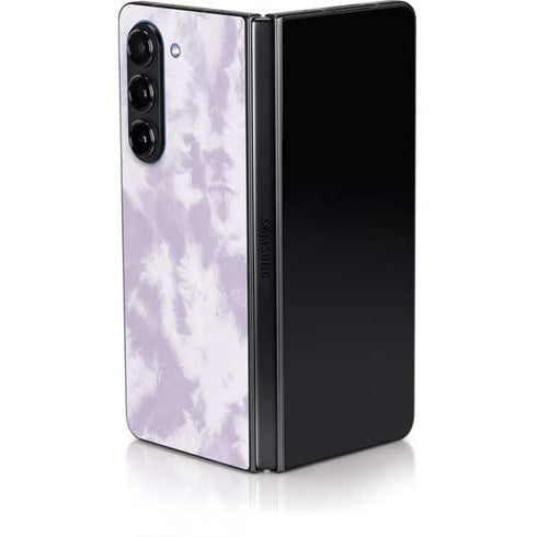 Purple and White Tie Dye Galaxy Z Fold5 5G Skin