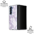 Purple and White Tie Dye Galaxy Z Fold6 Clear Case