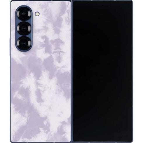 Purple and White Tie Dye Galaxy Z Fold6 Skin