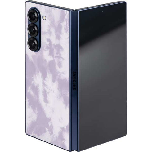 Purple and White Tie Dye Galaxy Z Fold6 Skin