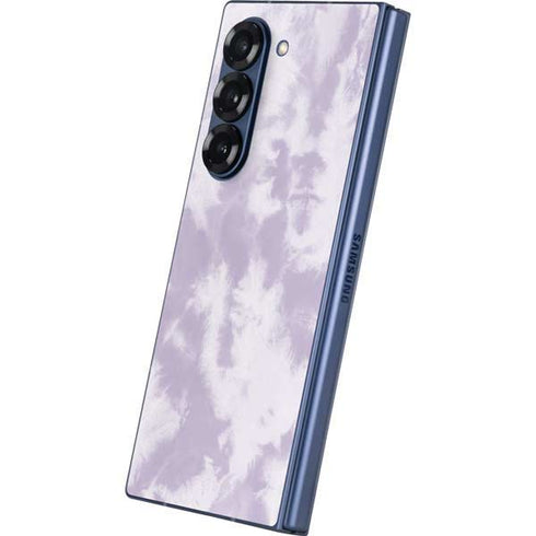 Purple and White Tie Dye Galaxy Z Fold6 Skin
