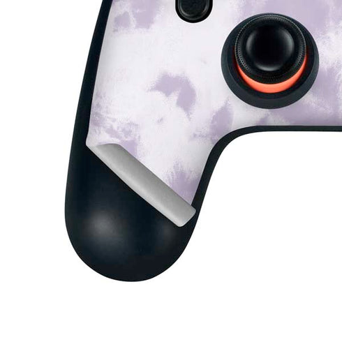 Purple and White Tie Dye Google Stadia Controller Skin