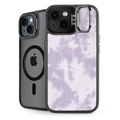 Purple and White Tie Dye iPhone 14 Plus Kickstand Case