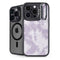 Purple and White Tie Dye iPhone 14 Pro Max Kickstand Case