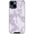 Purple and White Tie Dye iPhone 15 Clear Case