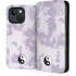 Purple and White Tie Dye iPhone 15 Folio Case