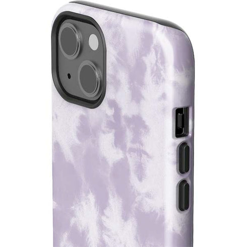 Purple and White Tie Dye iPhone 15 Impact Case