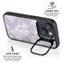 Purple and White Tie Dye iPhone 15 Kickstand Case