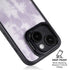 Purple and White Tie Dye iPhone 15 Kickstand Case
