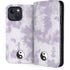 Purple and White Tie Dye iPhone 15 Plus Folio Case