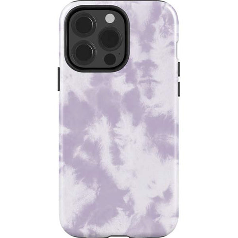 Purple and White Tie Dye iPhone 15 Pro Impact Case