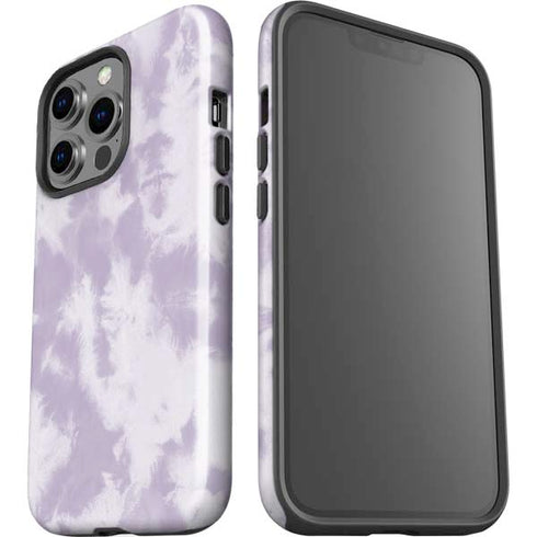 Purple and White Tie Dye iPhone 15 Pro Impact Case