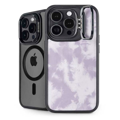 Purple and White Tie Dye iPhone 15 Pro Max Kickstand Case