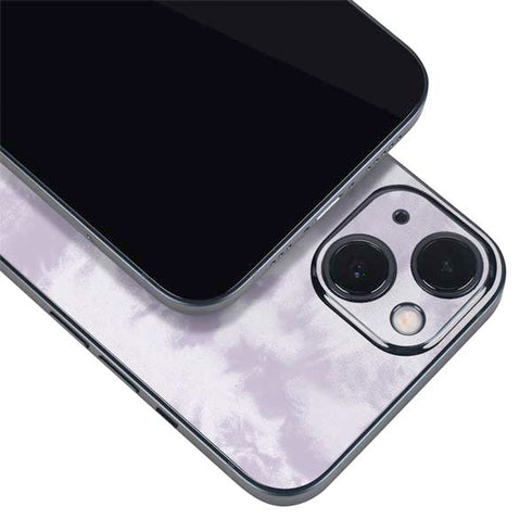 Purple and White Tie Dye iPhone 15 Skin