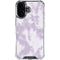 Purple and White Tie Dye iPhone 16 Clear Case