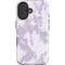 Purple and White Tie Dye iPhone 16 Impact Case