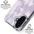 Purple and White Tie Dye iPhone 16 Plus Clear Case
