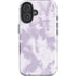 Purple and White Tie Dye iPhone 16 Plus Impact Case