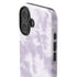 Purple and White Tie Dye iPhone 16 Plus Impact Case