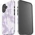 Purple and White Tie Dye iPhone 16 Plus Impact Case
