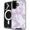 Purple and White Tie Dye iPhone 16 Plus MagSafe Case