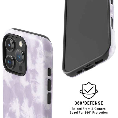 Purple and White Tie Dye iPhone 16 Pro Magsafe Impact Case