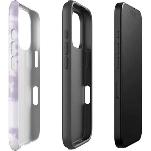 Purple and White Tie Dye iPhone 16 Pro Max Impact Case