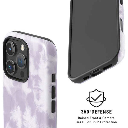 Purple and White Tie Dye iPhone 16 Pro Max Magsafe Impact Case