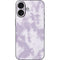 Purple and White Tie Dye iPhone 16 Skin