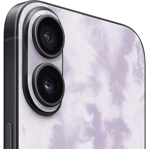 Purple and White Tie Dye iPhone 16 Skin